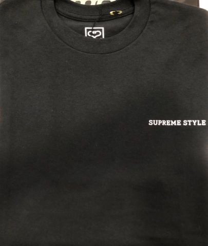 Supreme Style 3D Small Script Tee BLACK/WHITE