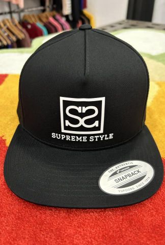 Supreme Style Logo 3D Snapback BLACK/WHITE