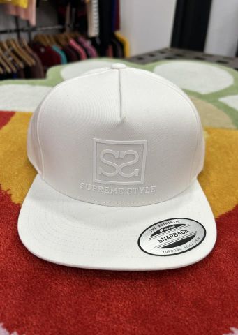 Supreme Style Logo 3D Snapback WHITE/WHITE