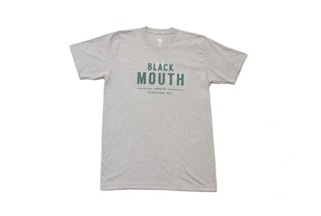 Black Mouth Classic Logo Tee GREY/GREEN FOREST