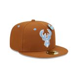 New Era NBA 5950 Milwaukee Bucks Hot Cocoa BROWN