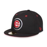 New Era MLB 5950 Chicago Cubs Bred 3X Champ. BLACK