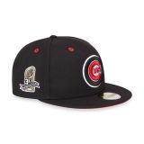 New Era MLB 5950 Chicago Cubs Bred 3X Champ. BLACK