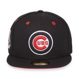 New Era MLB 5950 Chicago Cubs Bred 3X Champ. BLACK