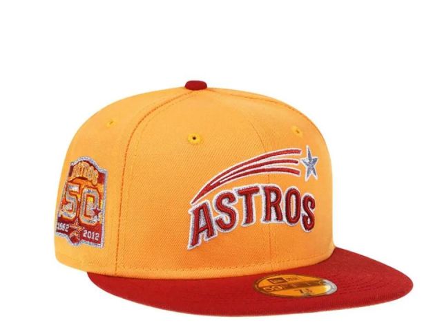 New Era MLB 5950 Houston Astros 50th GOLD/RED VINT