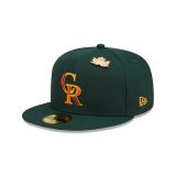 New Era 5950 MLB Colorado Rockies Leafy GREEN