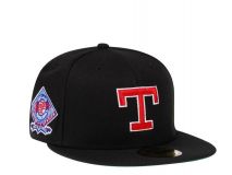 New Era 59FIFTY Texas Rangers Parche - NEGRO