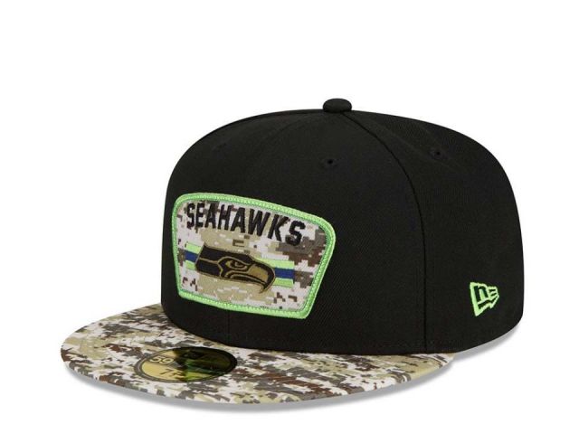 New Era 59FIFTY Seattle Seahawks - NEGRO