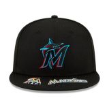 New Era 59Fifty Miami Marlins G.V. - NEGRO