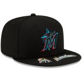 New Era 59Fifty Miami Marlins G.V. - NEGRO