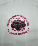 Camiseta Oversize Supreme Style Love BLANCO