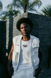 South Kids Leather Vest - WHITE