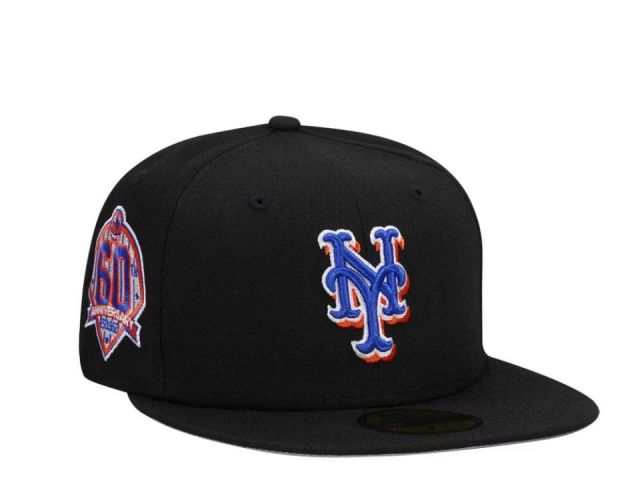 New Era 59Fifty New York Mets 60th - NEGRO
