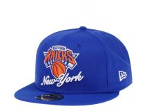 New Era 59fifty New York Knicks Script NBA - AZUL 