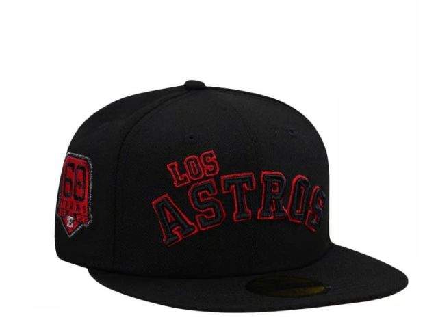 New Era 59fifty Houston Astros 60th Patch - BLACK 