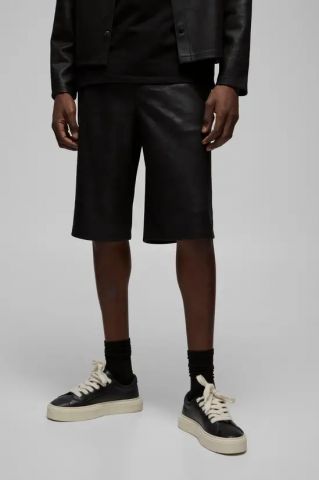 Pantalon corto texturizado NEGRO