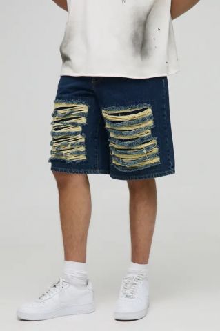 Pantalon vaquero corto Rotos AZUL