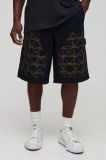 Pantalon vaquero corto Rombos AZUL OSCURO