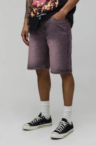 Pantalon Corto Vaquero Tintado - PURPURA