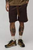 Pantalon Corto Con Banda Latera - MARRON