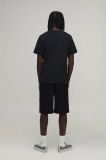 Pantalon corto con cruz de pedrería - NEGRO