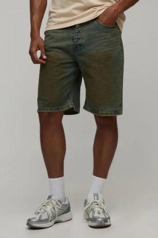 Pantalon Corto Vaquero Tintado - VERDE
