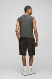 Pantalon corto efecto lavado con pedrería - NEGRO