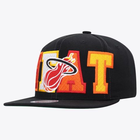Mitchell & Ness NBA Heat VRST Snapback - NEGRO