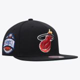 M&N Miami Heat Conference Patch - NEGRO
