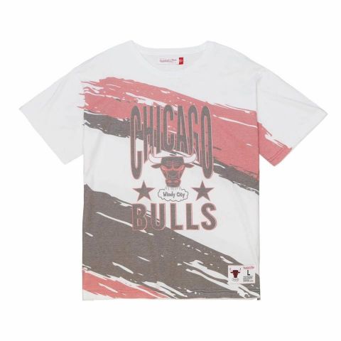 M&N Chicago Bulls Paintbrush Sublimated - WHITE
