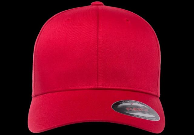 Gorra de lana peinada cerrada Flexfit ROJO