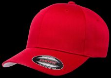Gorra de lana peinada cerrada Flexfit ROJO
