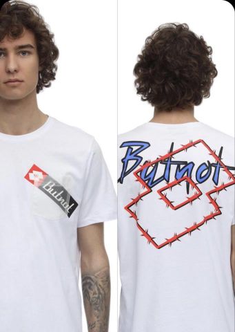 Butnot X Lotto Pocket Back Print Tee WHITE