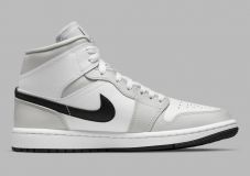 Air Jordan 1 Mid GREY FOG/BLACK-WHITE (W)