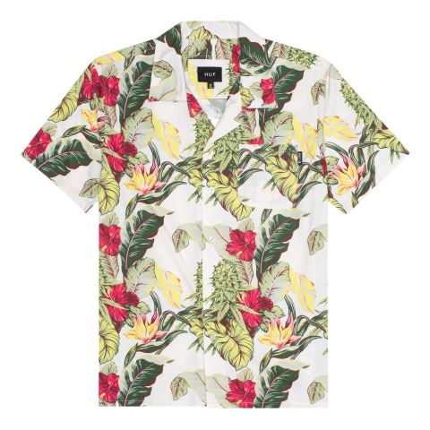 HUF ® PARAISO S/S Woven Shirt NATURAL