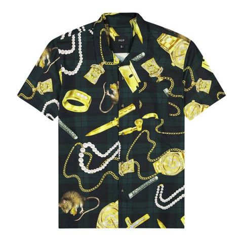 HUF ® Tenderloin S/S Woven Shirt BLACK