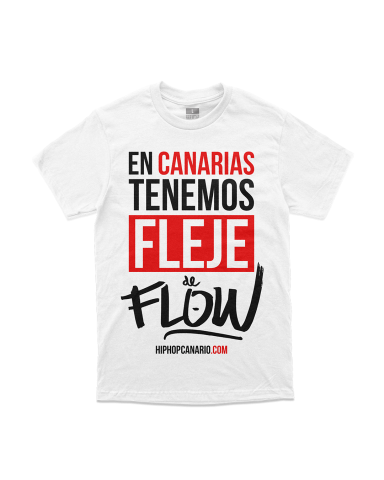 Camiseta Fleje de flow Basic BLANCO / NEGRO / ROJO