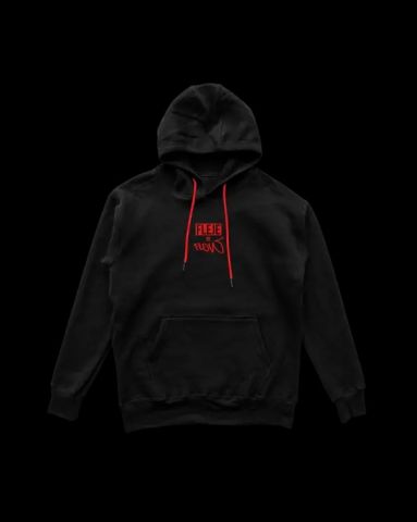 Sudadera Fleje de flow ¨CREW¨ - NEGRO / ROJO