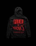Sudadera Fleje de flow ¨CREW¨ - NEGRO / ROJO