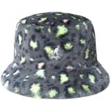 Kangol ® Faux Fur Bucket CHARCOAL LEOPARD