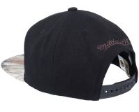 Mitchell & Ness ® Blitzed Black Snapback Rockets