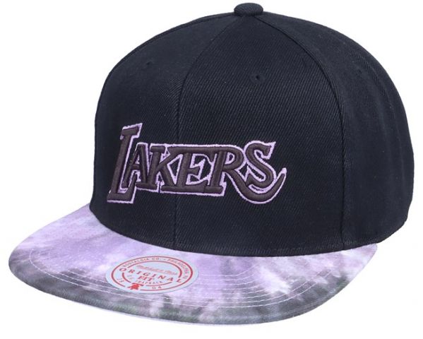 Mitchell & Ness ® Blitzed Black Snapback Lakers
