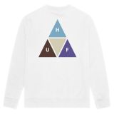 HUF ® Prism Trail Crewneck WHITE