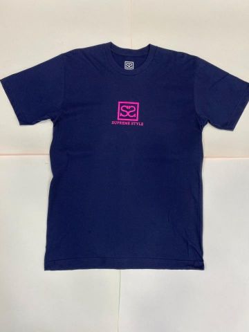 Supreme Style Basic Logo 1.1 Tee NAVY/MAGENTA