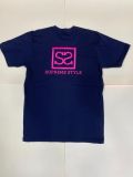 Supreme Style Basic Logo 1.1 Tee NAVY/MAGENTA