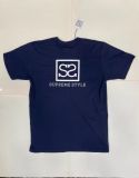 Supreme Style Basic Logo 1.1 Tee NAVY/WHITE