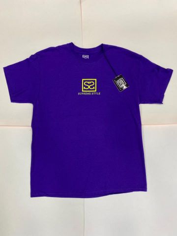 Supreme Style Basic Logo 1.1 Tee PURPLE/LIME