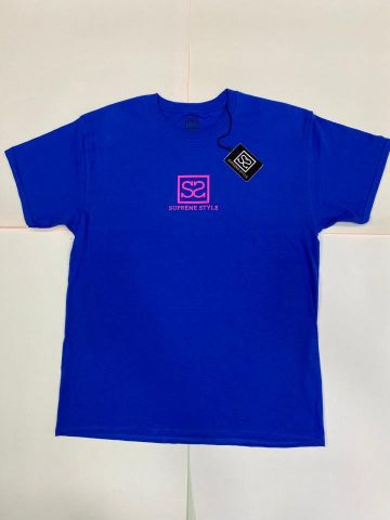 Supreme Style Basic Logo 1.1 Tee ROYAL/MAGENTA