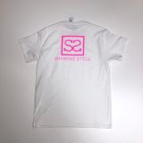 Supreme Style Basic Logo 1.1 Tee WHITE/MAGENTA