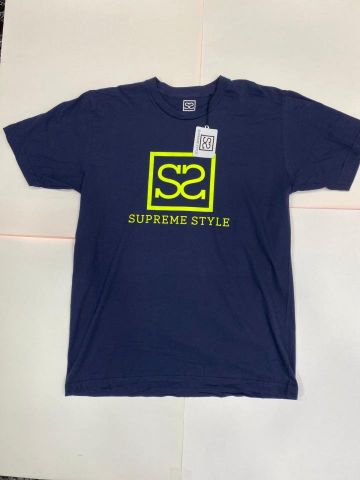 Supreme Style Basic Logo 1.3 Tee NAVY/LIME